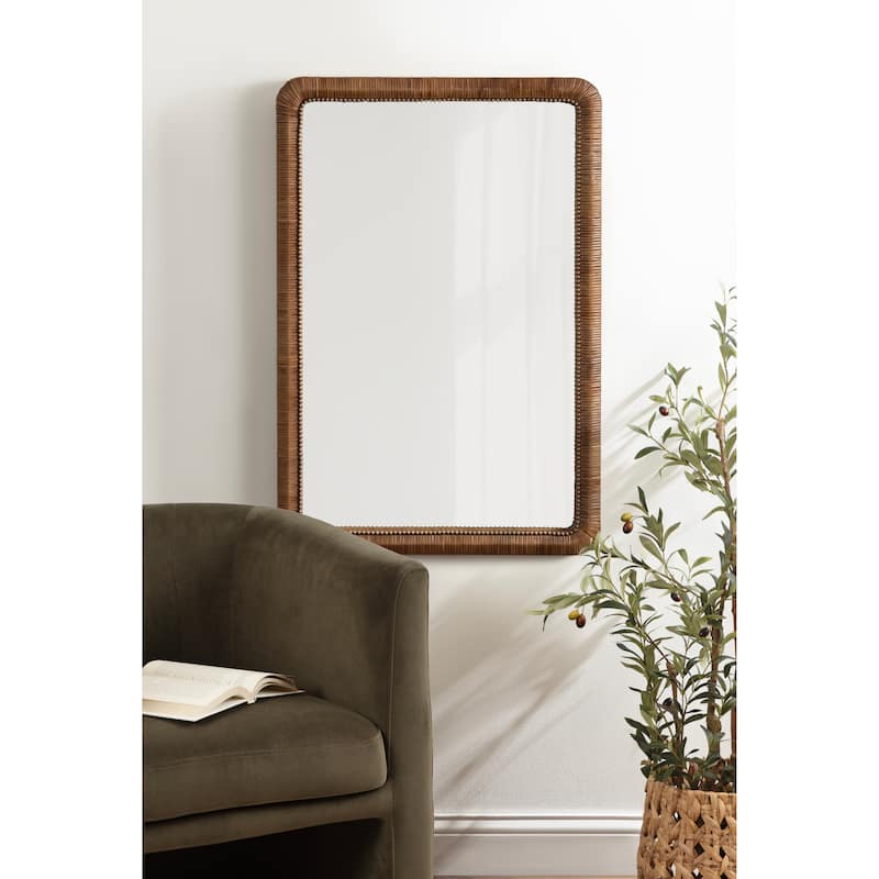 Kate and Laurel Rahfy Beaded Rectangle Framed Mirror - 24x36