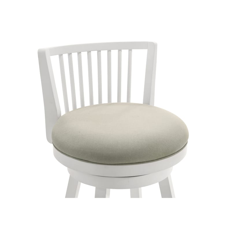 Harper Modern Swivel Bar Stool, Upholstered Counter Height Chair with Solid Wood Frame