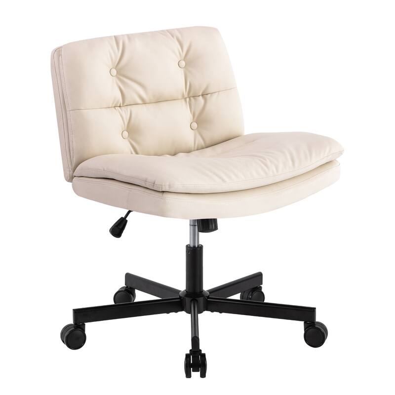 Large Size Swivel Home Office Desk Chair Armless Office Room Chair