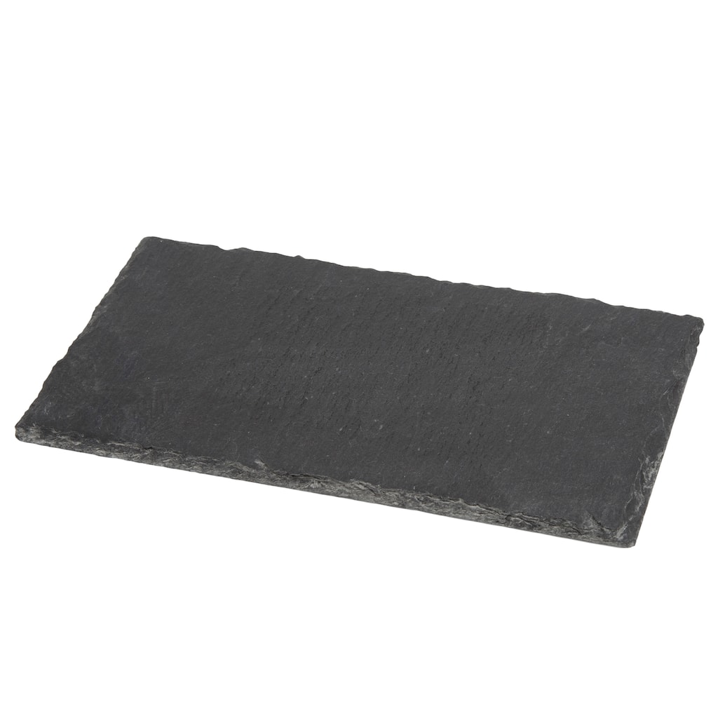 Creative Home Genuine Slate Rectangular Food, Cheese, Dessert Serving Board, Small, 5.5" L x 12" W