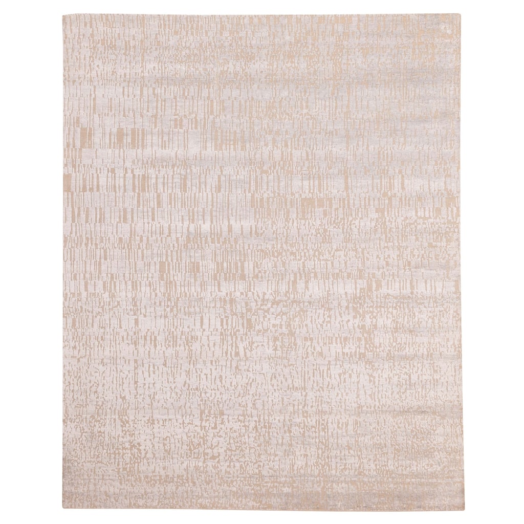 ECARPETGALLERY Hand-knotted Legacy Light Grey Silk, Wool Rug - 8'0 x 9'9