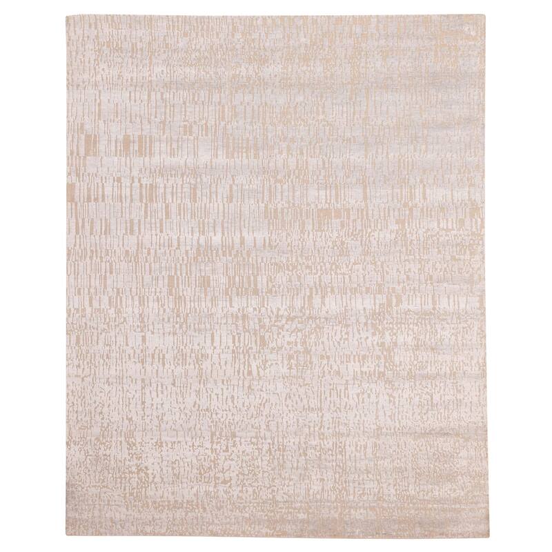 ECARPETGALLERY Hand-knotted Legacy Light Grey Silk, Wool Rug - 8'0 x 9'9