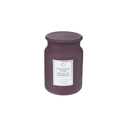 19 Oz Luxe Scented Candle With Glass Lid (Champagne Petals) - Set of 2