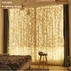 preview thumbnail 4 of 14, 9.8" × 9.8" 320 LED Fairy String Light 8 Lighting Modes for Festival Party Window Decoration Warm White