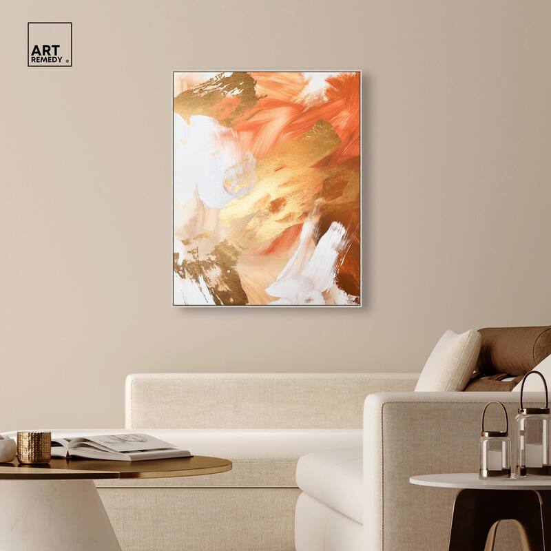 Golden Yellow Citrus Burst II Canvas by Art Remedy