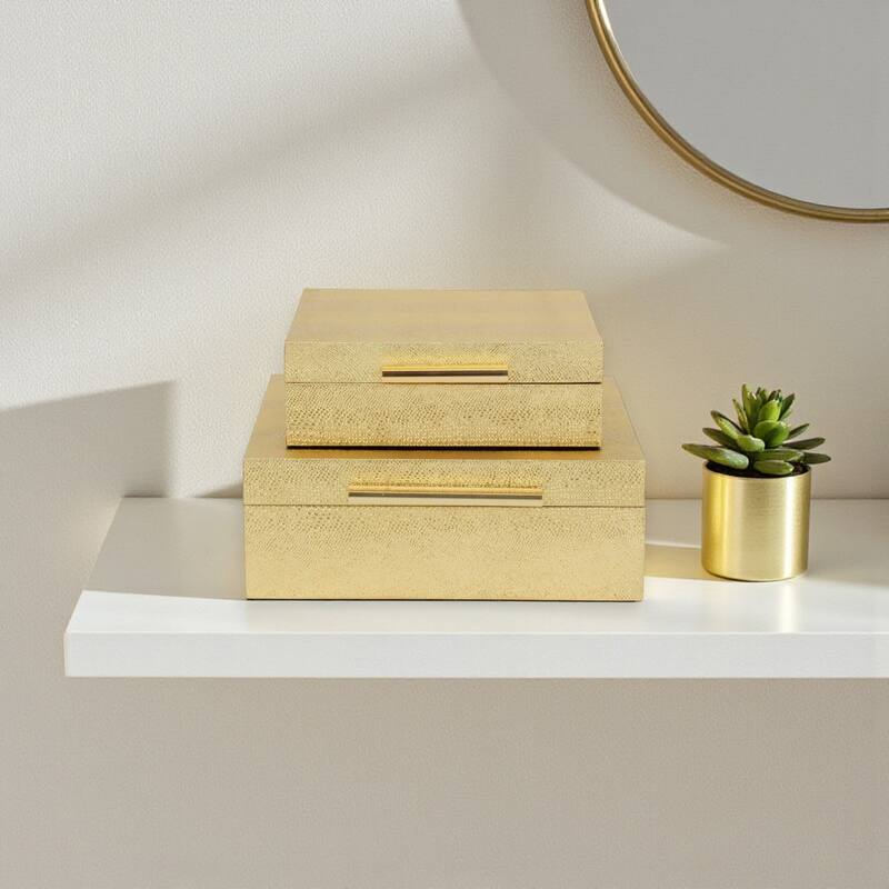 Lusan Black Vinyl Decorative Box Set