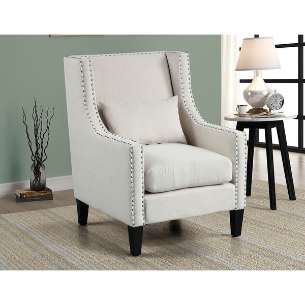 Best Master Furniture Upholstered Accent Arm Chair With Nailheads Overstock 32539337