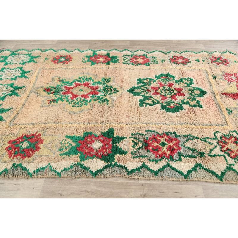 Decorative Tribal Moroccan Oriental Area Rug Wool Handmade Carpet - 5'8" x 9'7"
