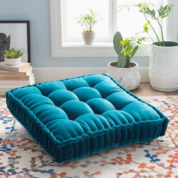 Livabliss Atlanta Deep Button Tufted Velvet Floor Pillow On Sale Bed Bath Beyond 28593594
