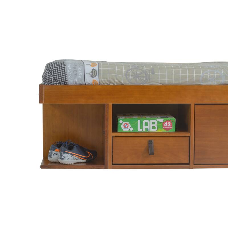 Copper Grove Rivne Storage Platform Bed with Drawers and Shelves