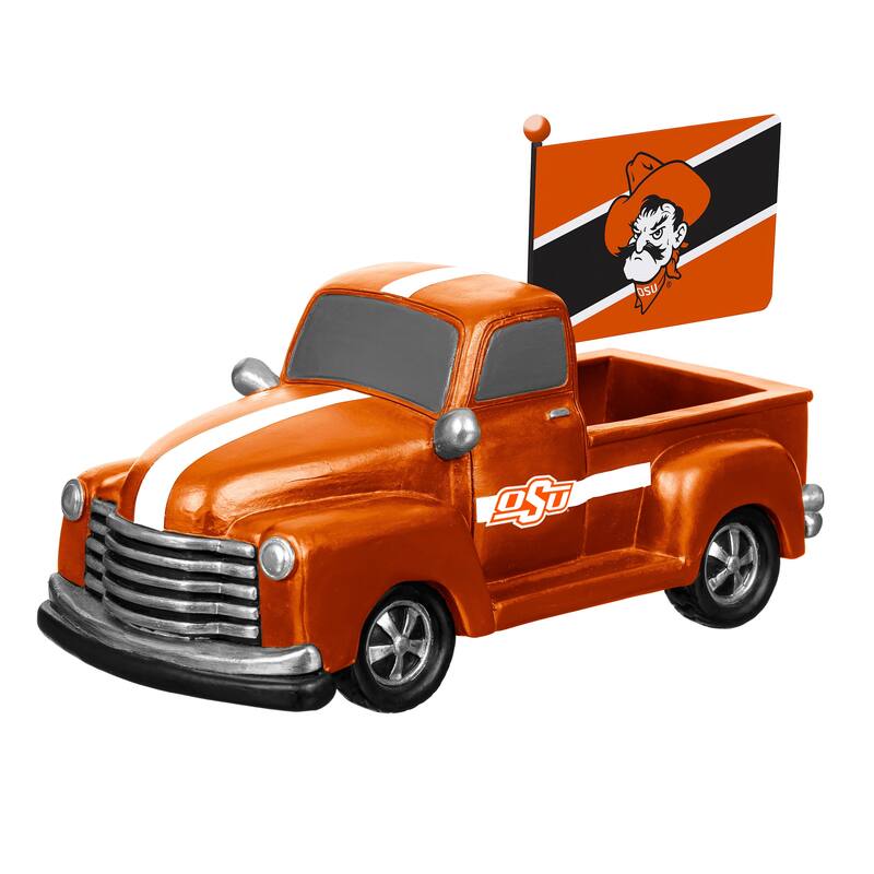 NCAA Rally Truck Garden Statue with Team Flag