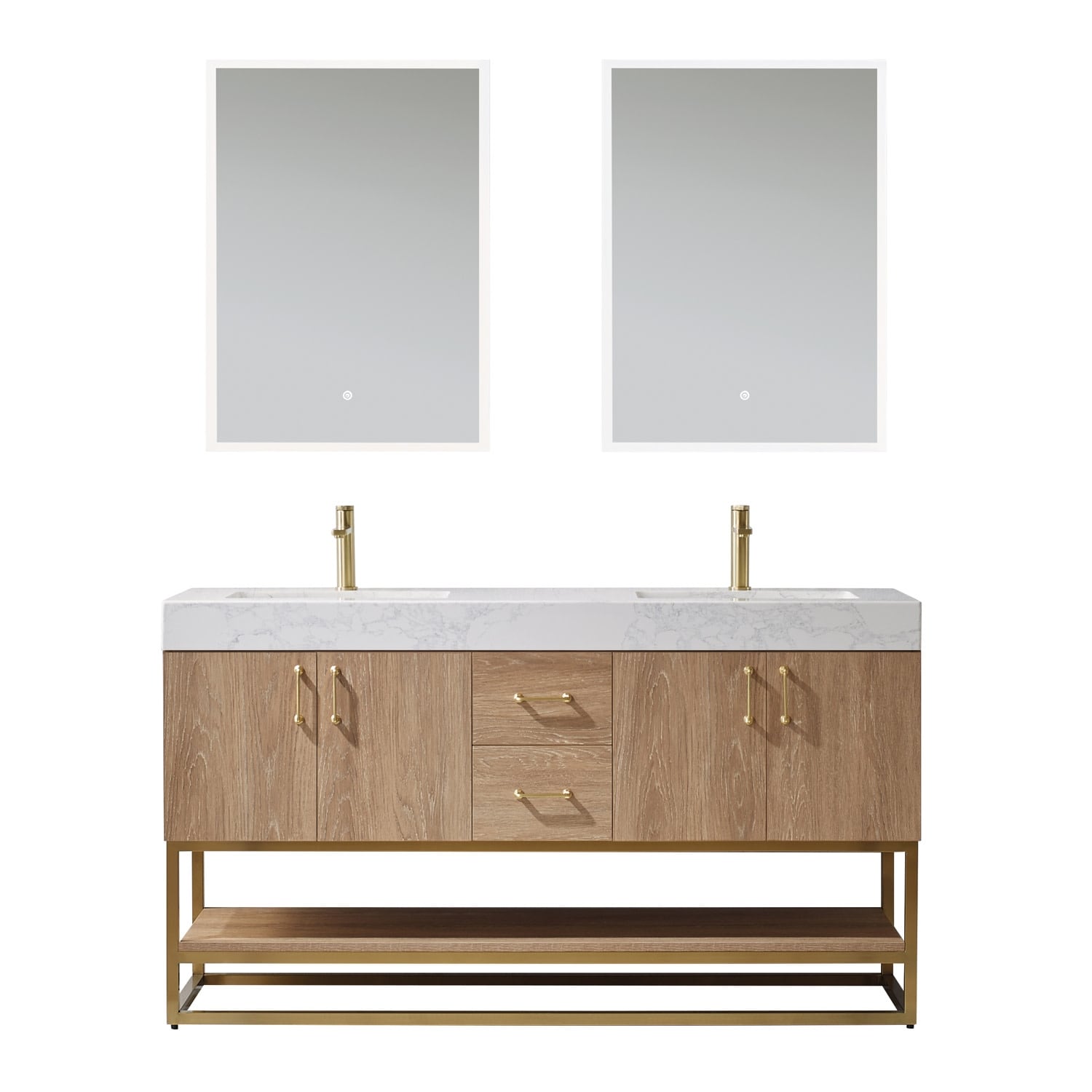 Miseno MV789060 Alistair 60" Free Standing Double Basin Vanity Set