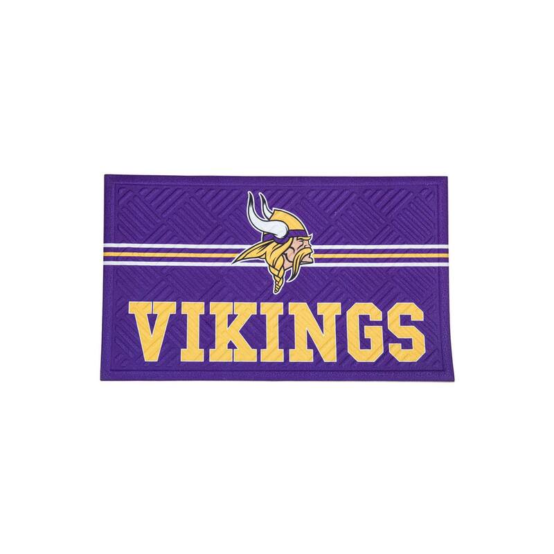 28 in. x 16 in. Embossed Mat, Cross Hatch, Minnesota Vikings
