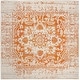 preview thumbnail 49 of 74, SAFAVIEH Madison Snowflake Medallion Rustic Farmhouse Distressed Rug 6'7" x 6'7" Square - Orange/Ivory