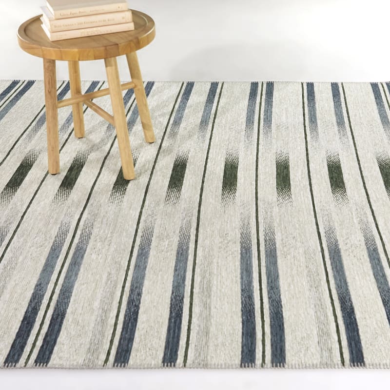 Mistral Striped Indoor/Outdoor Area Rug - 7'10" x 10' - Blue
