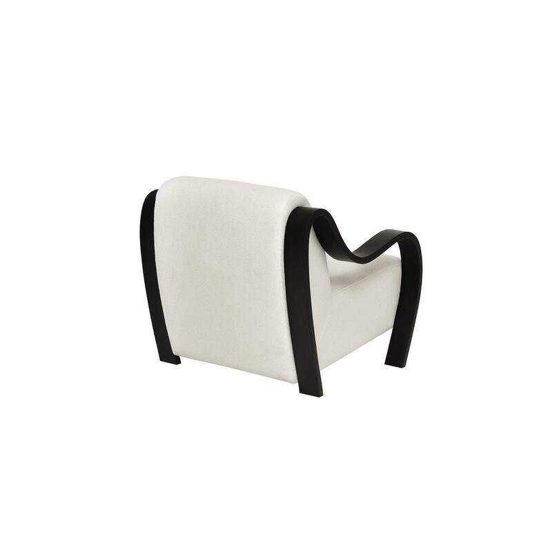 Curva Luxe Accent Chair Boucle Mid Century Modern Plush Seating Design