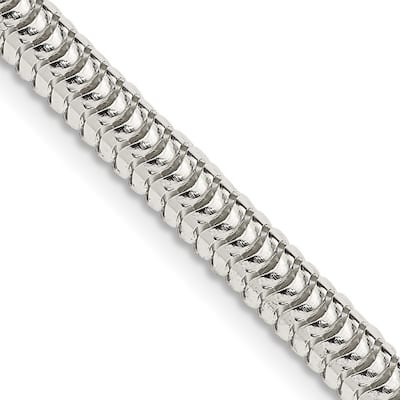 Curata 925 Sterling Silver Polished 5mm Snake Chain Necklace