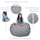 preview thumbnail 167 of 187, Kids Bean Bag Chair Cover Stuffed Animal Storage or Toy Organizer