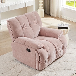 Pink Overstuffed Swivel Rocker Recliner, Wider Seat & Arms - Bed Bath ...