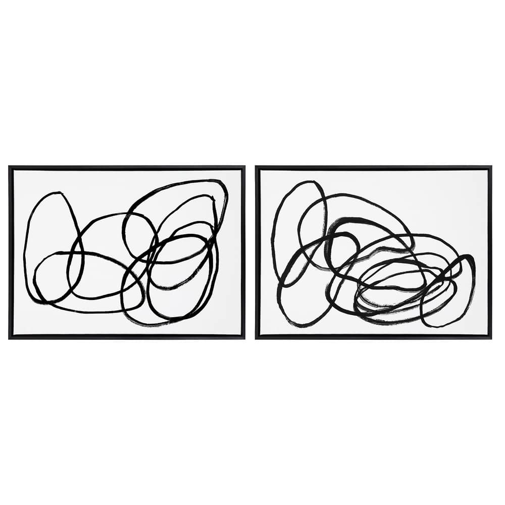 Kate and Laurel Sylvie Ring of Light Framed Canvas Art by Nikki Chu