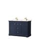 Option Dark Blue, Gold Trim, Carrara Cultured Marble Top