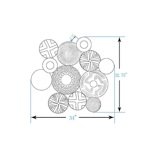 The Curated Nomad Black and White Metal Abstract Wall Art ...