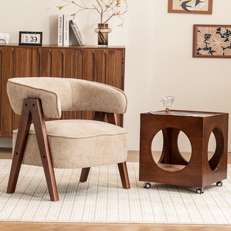 Modern Accent Chair, Armchair with 8.7" Thick Seat Cushion for Living Room