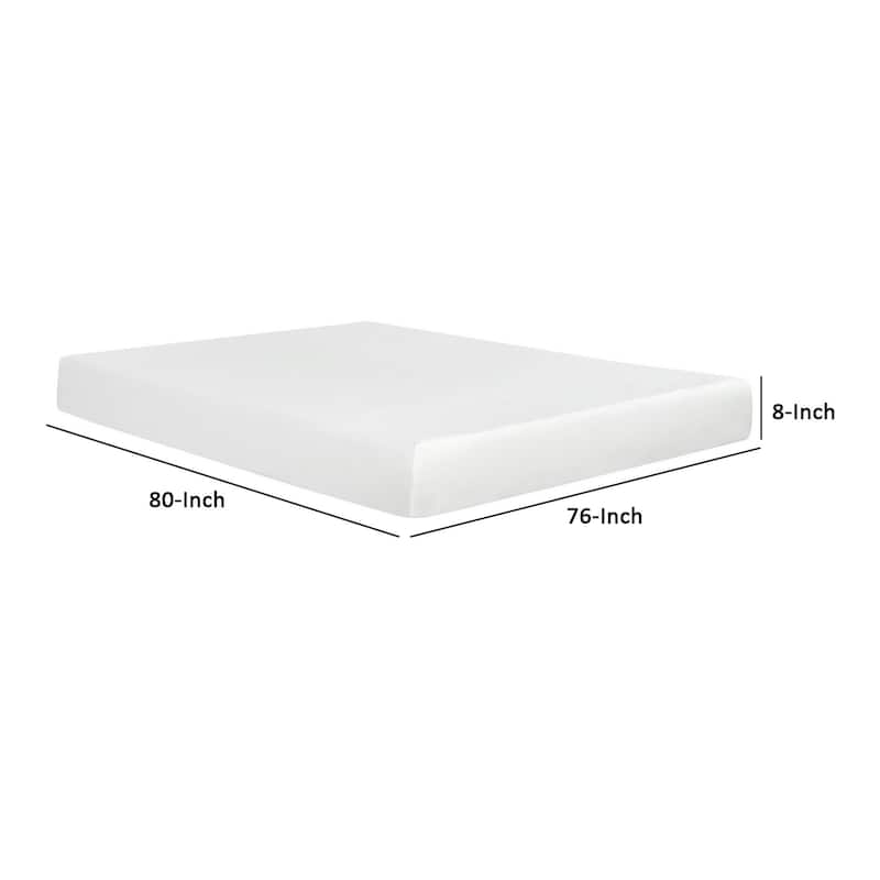 Bree 8 Inch Plush King Size Mattress with Cool Gel Foam, Aloe Vera Infused