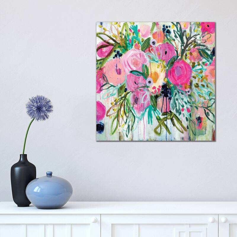iCanvas "Rose Burst" by Carrie Schmitt Canvas Print - 18x18x1.5