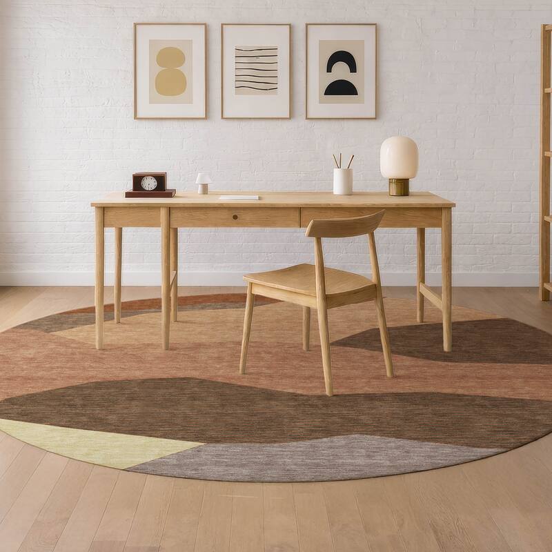 Machine Washable Indoor/ Outdoor Modern Dacono Chantille Rug