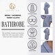preview thumbnail 54 of 76, 100% Cotton Soft Terry Adult Unisex Lightweight Bathrobe by Superior