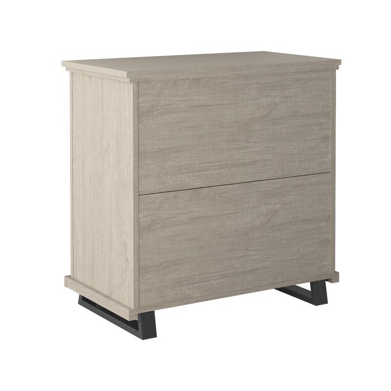 3-Drawer Nightstand with Elevated Metal Legs, Set of 2
