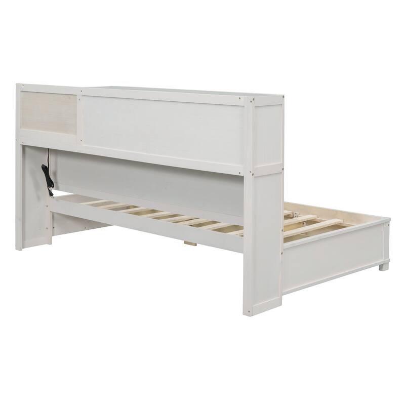 Wooden Daybed with 3 Storage Drawers and a set of Sockets and USB Ports