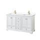 Option White / White Cultured Marble Top / Brushed Gold