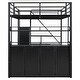 preview thumbnail 25 of 28, Full Size Metal Loft Bed with Storage Staircase and Open Wardrobe, Multifunctional Bed Frame with Shelves and Lockers