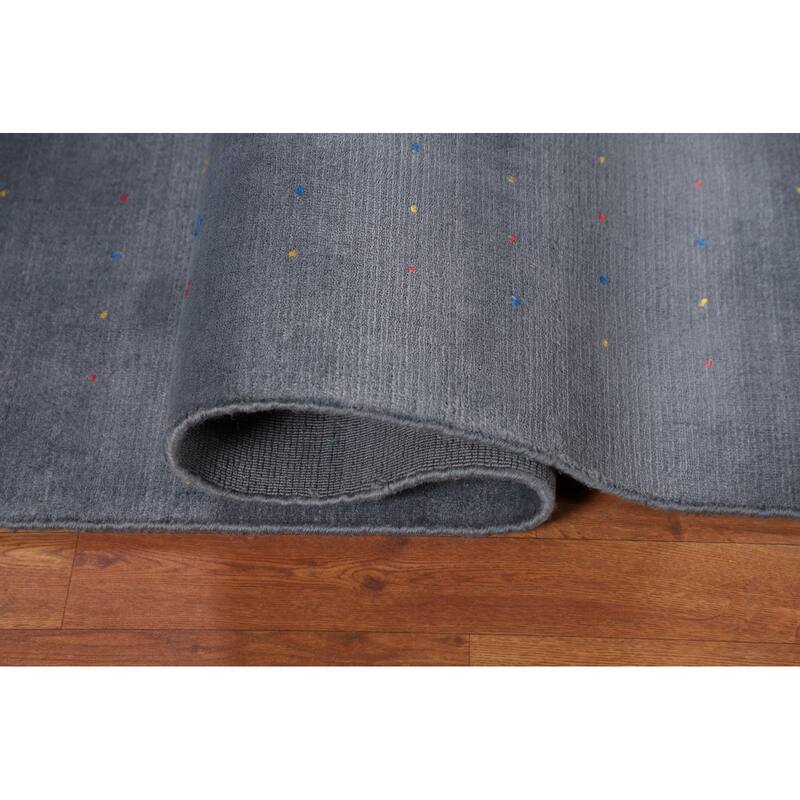 Tribal Gabbeh Area Rug Handmade Wool Carpet - 7'9"x 9'10"