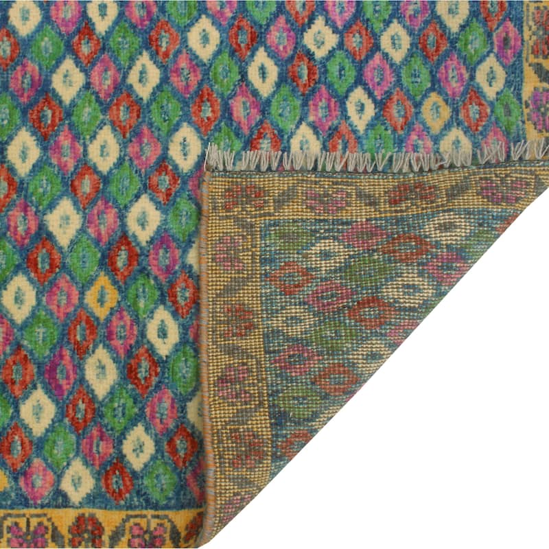 Balochi Ainagul Blue/Gold Rug - 3'11" x 6'0"