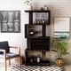 preview thumbnail 7 of 10, Furniture of America 4-tier Bar Cabinet with 24-bottle Wine Rack