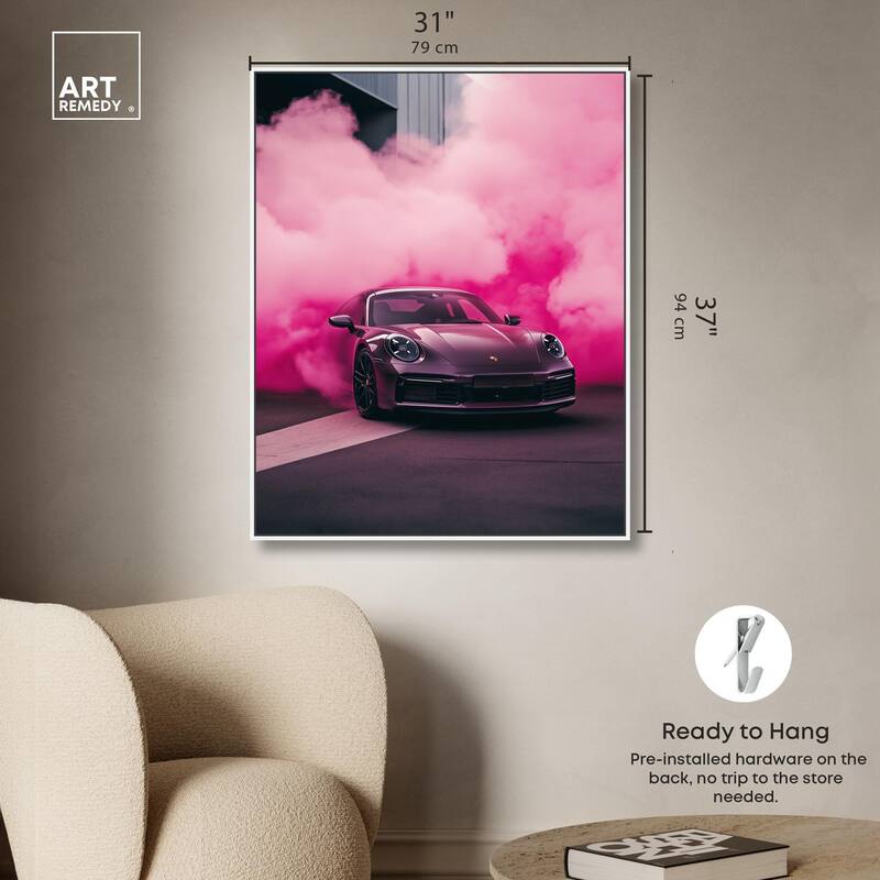 Turbocharged Pink Canvas by Art Remedy