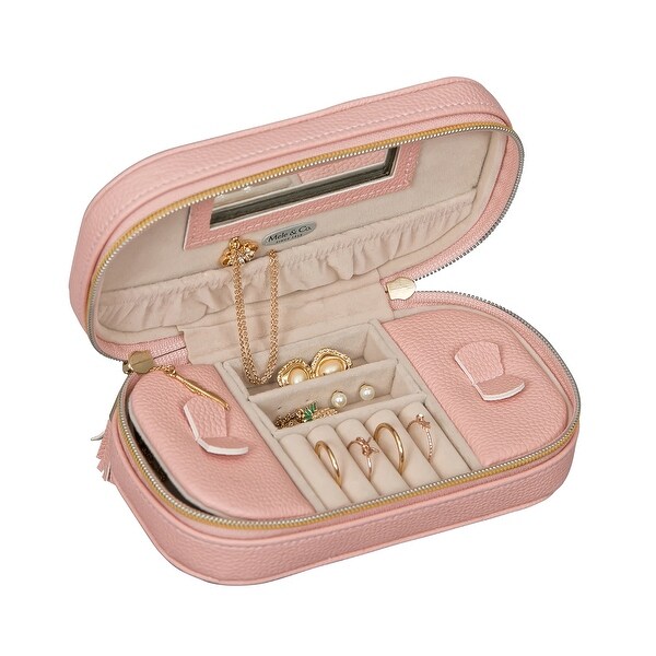 pink travel jewelry case