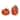 Transpac Glass 9 in. Orange Autumn Bright Pumpkins with Curly Stems Set of 2