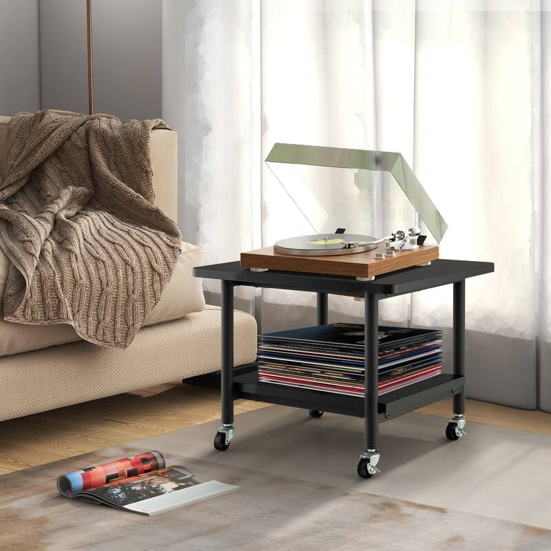 Gymax Printer Stand w/ Storage Under Desk Printer Table w/ 4 Wheels - See Details
