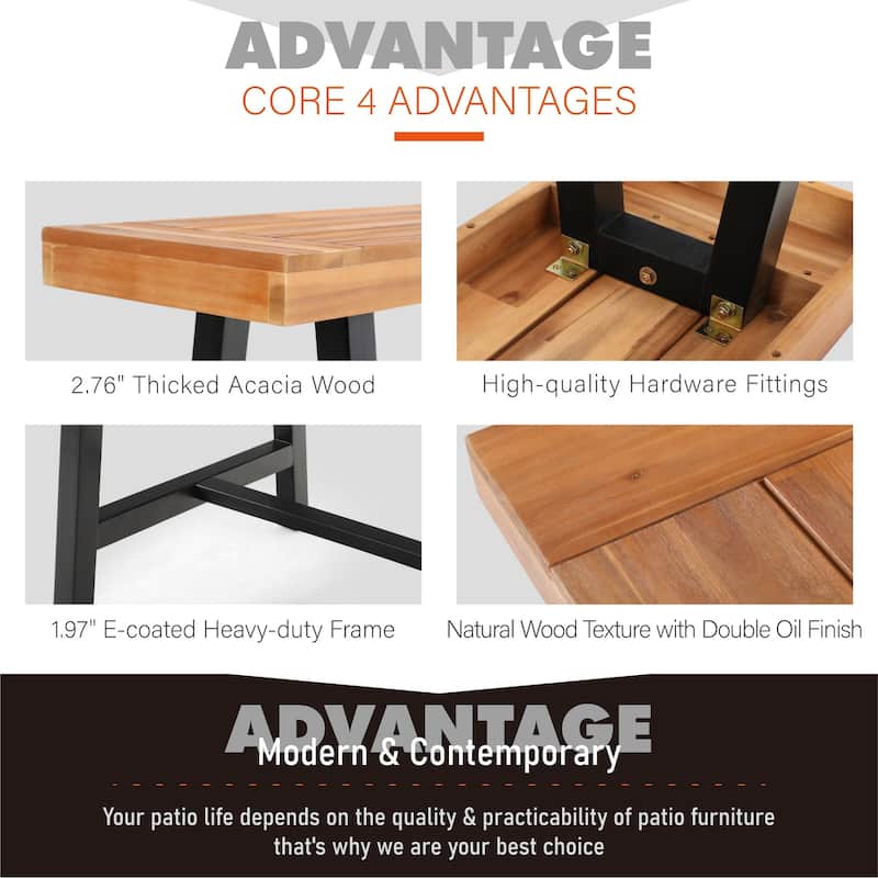 Outdoor Acacia Wood Dining Table