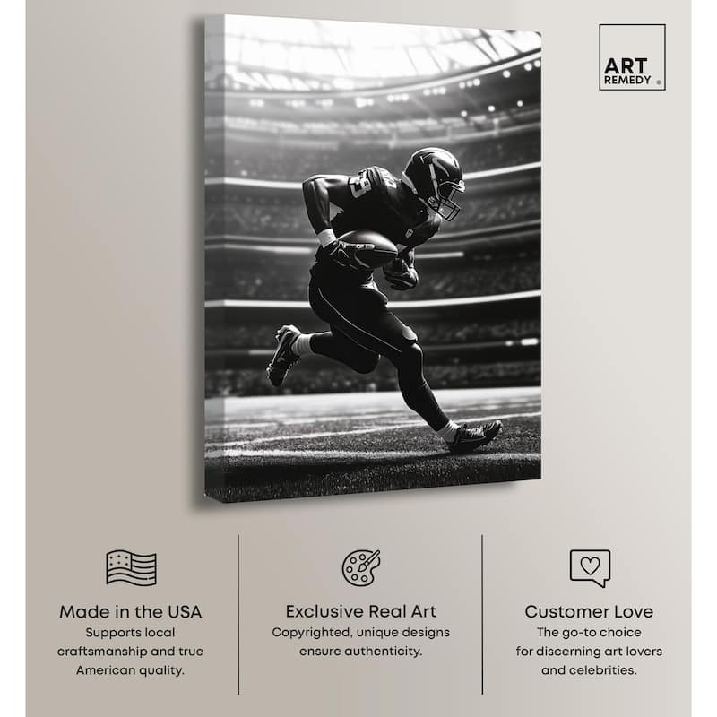 Football Stadium Canvas by Art Remedy, Gallery Wrapped