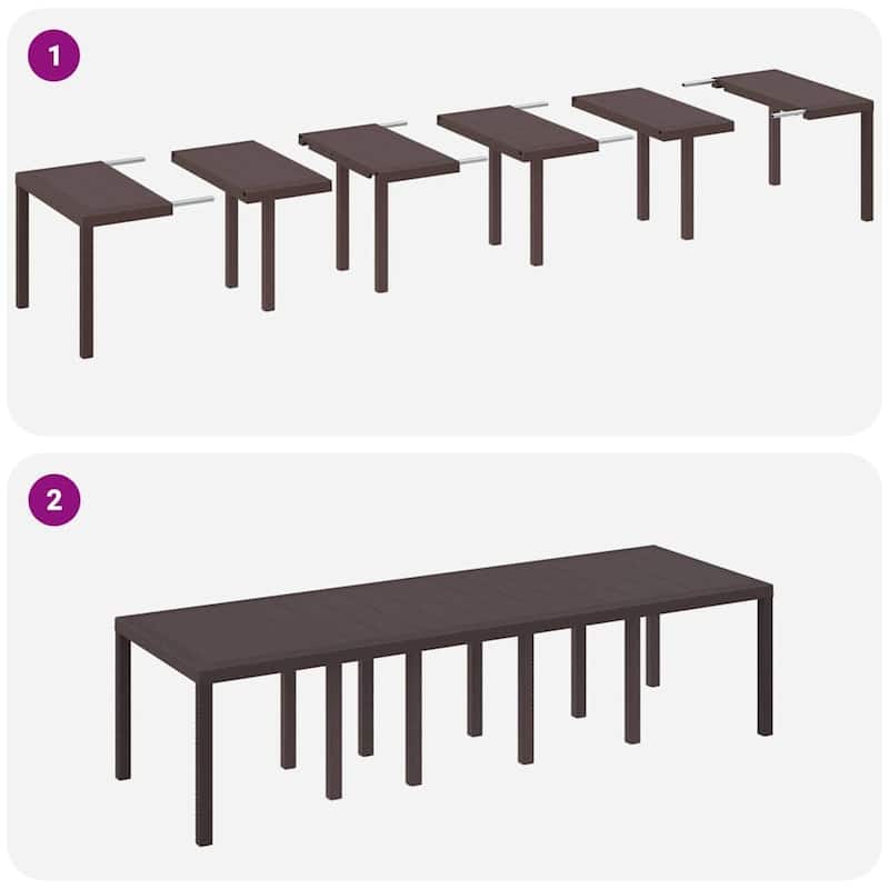 vidaXL Garden Dining Set 11/13 pcs - 118.1 x 39.4 x 28.7