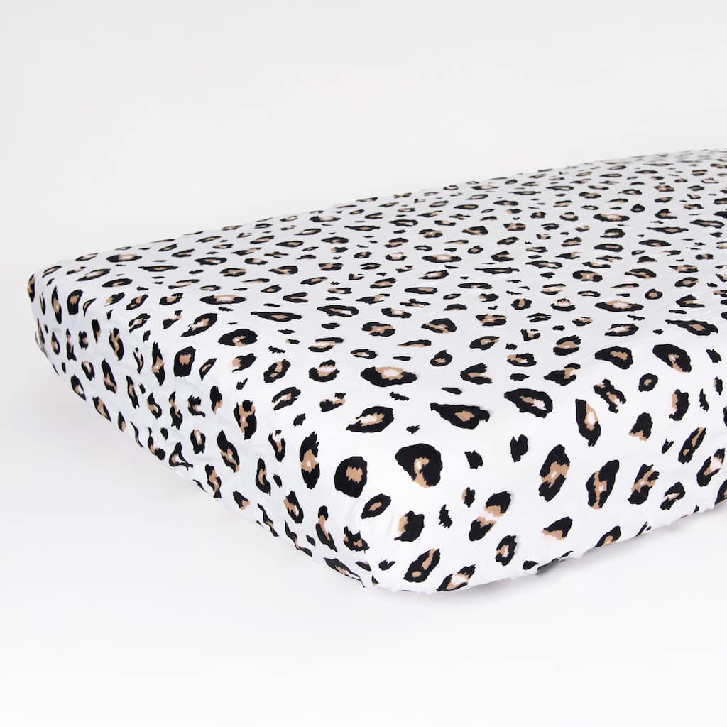 Rizzy Home Leopard Print Cotton Fitted Cribsheet - 28" X 52"