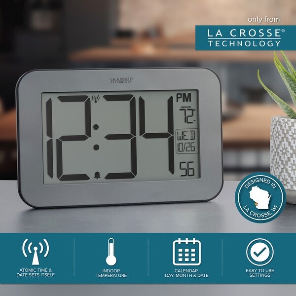 La Crosse Technology 513-02927 Large 4-Inch Time Atomic
