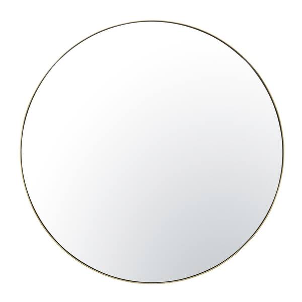 slide 2 of 6, Varaluz Tablet Round Wall Mirror 50"W x 50"H - Gold