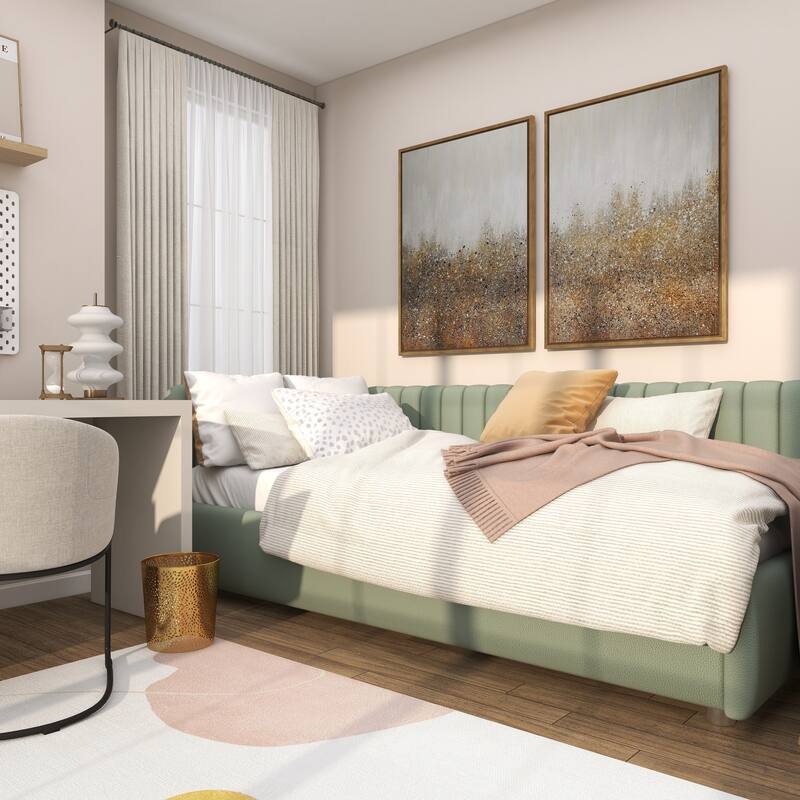 CosmoLiving by Cosmopolitan Canvas Glitter Flakes Geode Living Room Framed Wall Art with Gold Frame