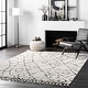 preview thumbnail 1 of 23, Nuloom Nieves Moroccan Diamond Tassel Area Rug 2' x 3' - Off White